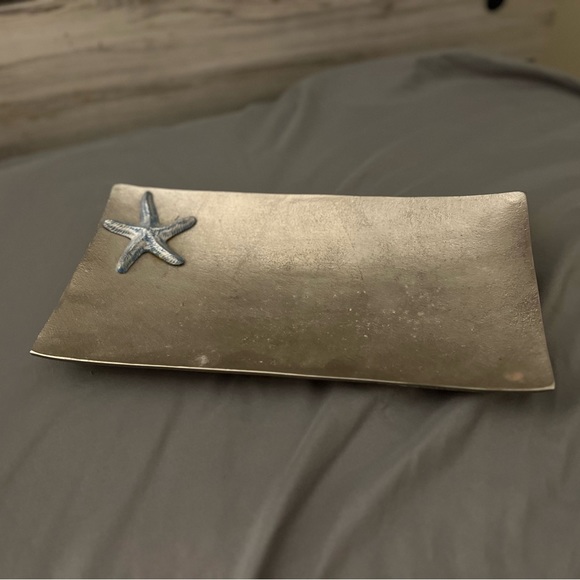 Seashell metal decorative tray - Picture 1 of 4